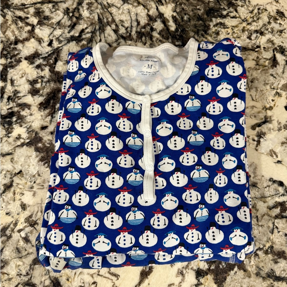 Roller Rabbit snowmen pjs